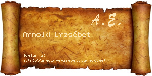 Arnold Erzsébet névjegykártya