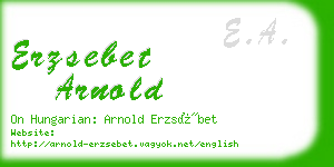 erzsebet arnold business card